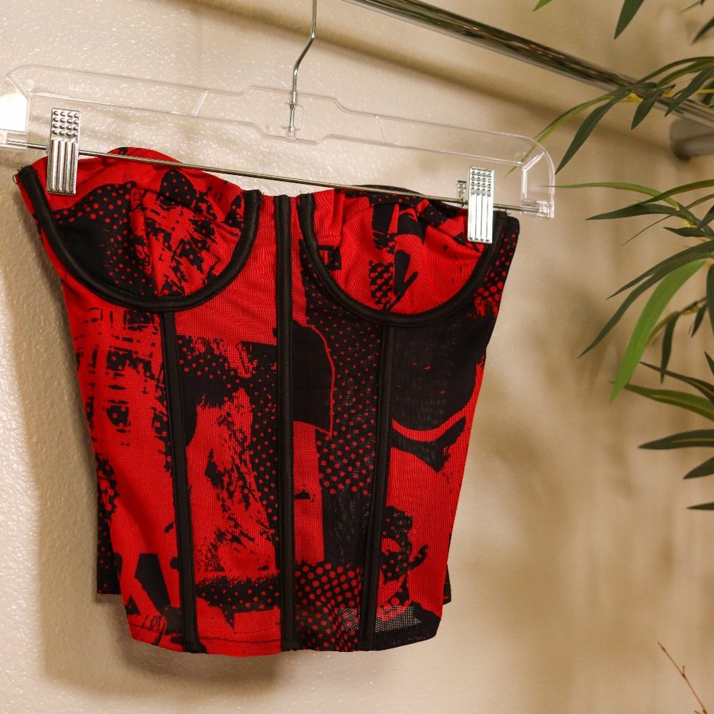 Aly Mesh Corset Top from Edikted